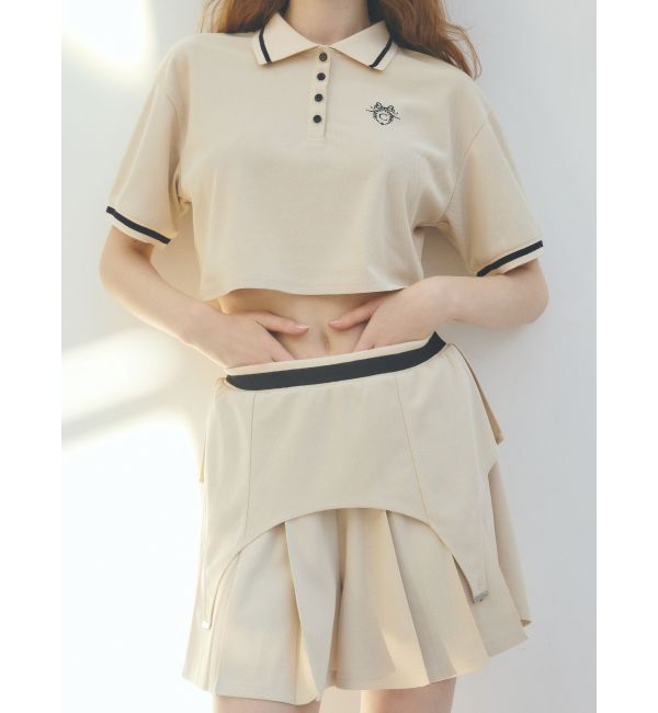 CALNAMUR「POLO&times;SK SET UP/ポロ&times;スカートセットアップ【セットアイテム】」|ワンピース|
