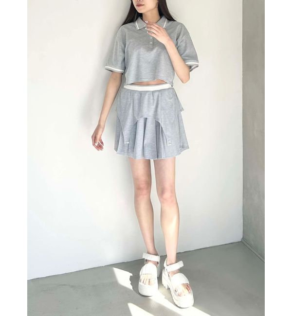 CALNAMUR「POLO&times;SK SET UP/ポロ&times;スカートセットアップ【セットアイテム】」|ワンピース|