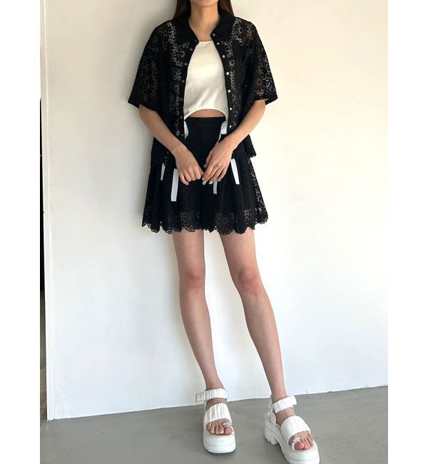 CALNAMUR「FLOWER LACE CULOTTES/フラワーレースキュロット」|スカート|