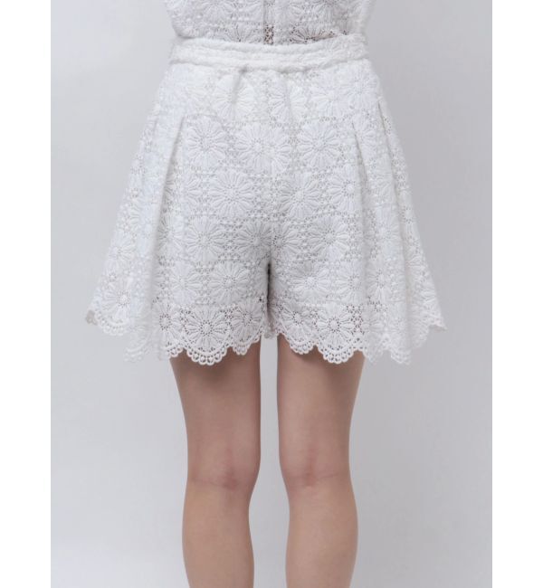CALNAMUR「FLOWER LACE CULOTTES/フラワーレースキュロット」|スカート|
