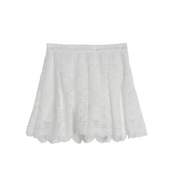 CALNAMUR「FLOWER LACE CULOTTES/フラワーレースキュロット」|スカート|