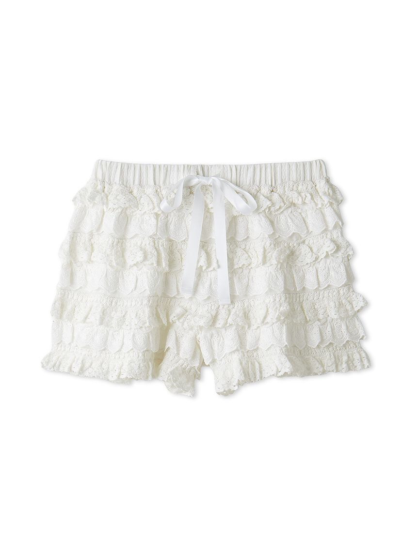 SNIDEL HOME「フリルレースカットショートパンツ」|ルームウェア|