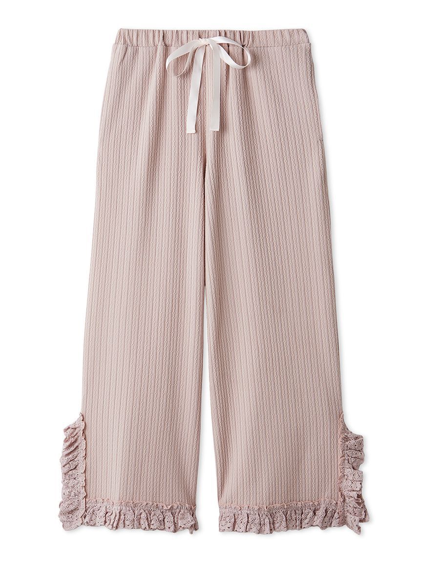 SNIDEL HOME「フリルレースカットロングパンツ」|ルームウェア|