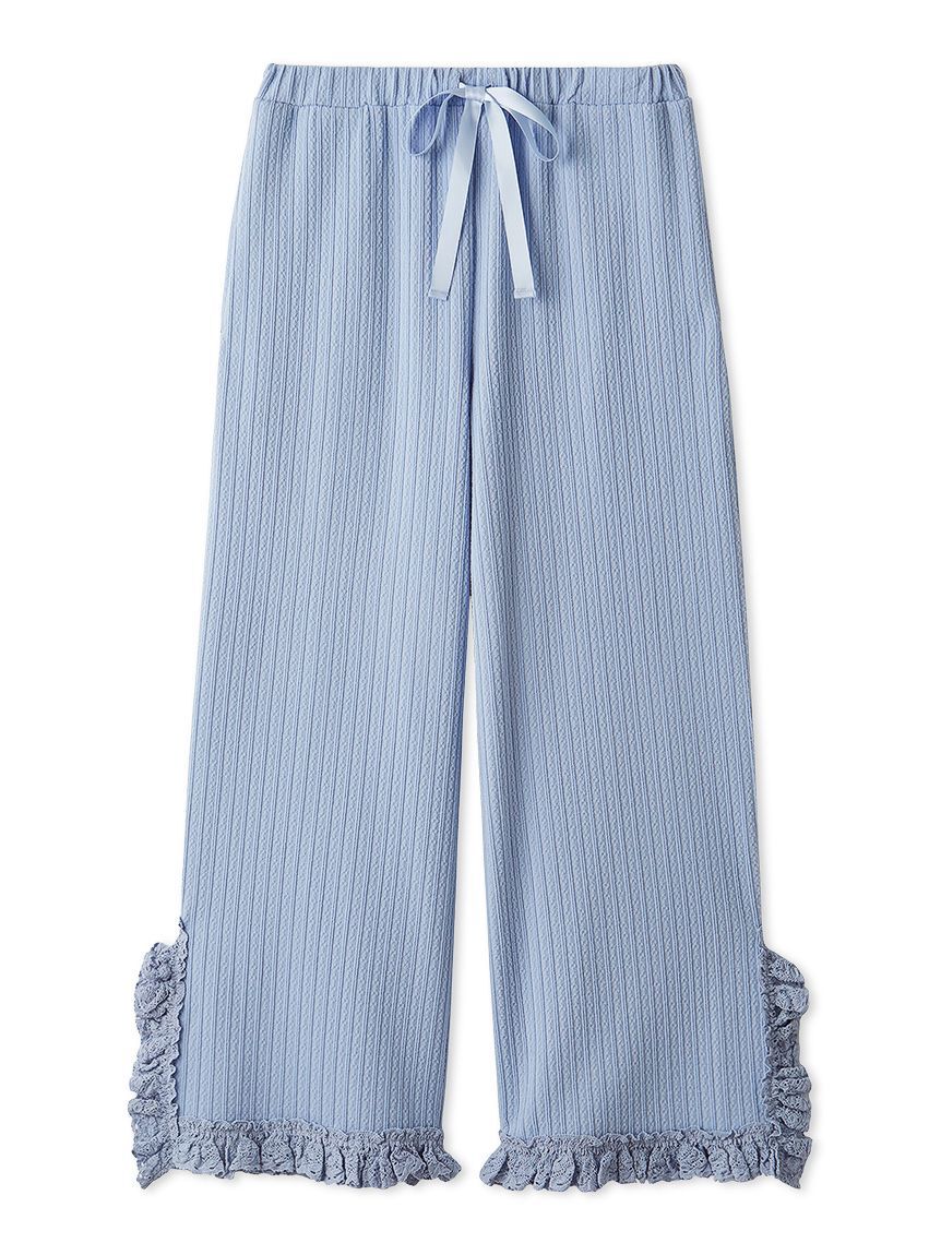 SNIDEL HOME「フリルレースカットロングパンツ」|ルームウェア|