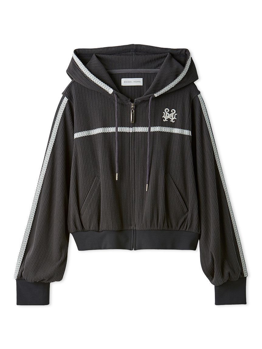 SNIDEL HOME「デザインカットパーカー」|ルームウェア|GRY