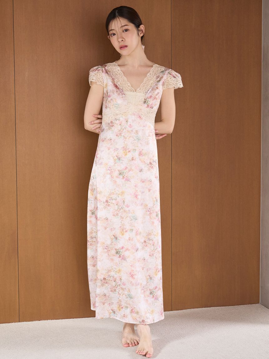 SNIDEL HOME「サテンジャガードカップインワンピース」|ルームウェア|PBEG