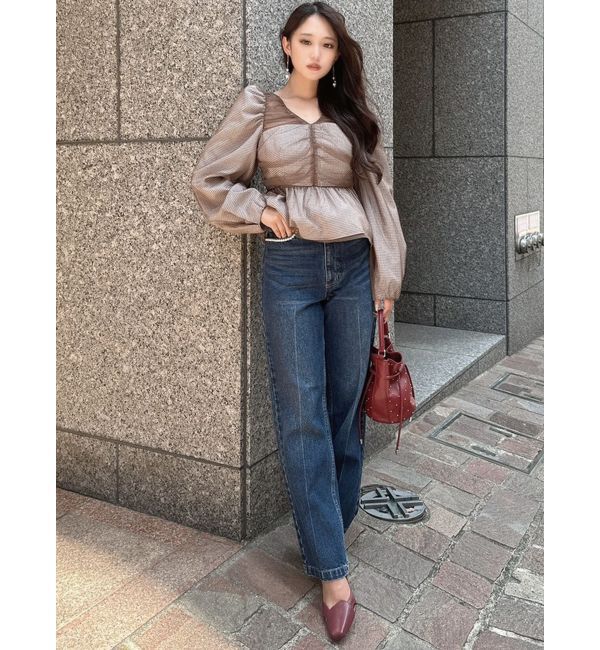 RESEXXY「シャーリングチュールチュニック」|チュニック|