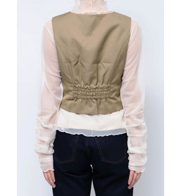 dazzlin「ショートコンパクトベストトップス」|ベスト・ジレ|