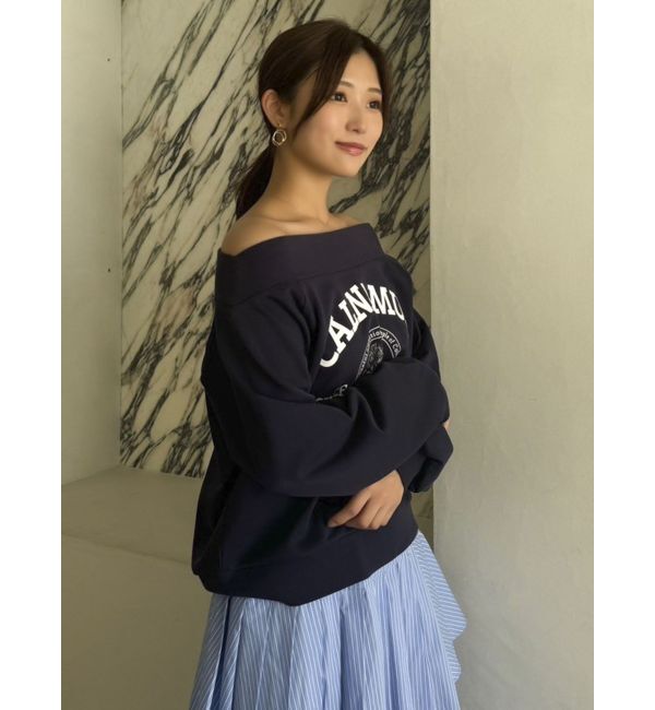 dazzlin「【CALNAMURコラボ】カルミアプリント オフショルダー プルオーバー」|スウェット・ジャージ|