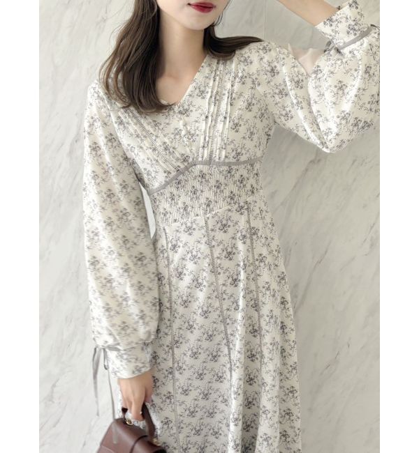 dazzlin「ピンタックフラワーワンピース」|ワンピース|