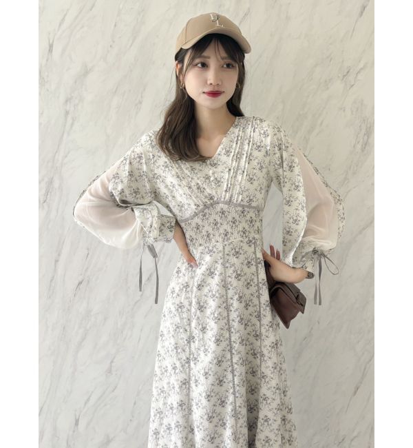 dazzlin「ピンタックフラワーワンピース」|ワンピース|