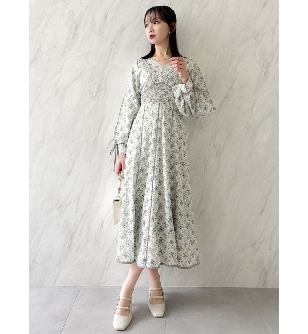 dazzlin「ピンタックフラワーワンピース」|ワンピース|