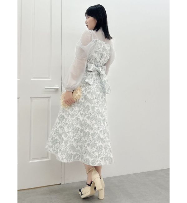 dazzlin「シアーベールセミフレアワンピース」|ドレス|