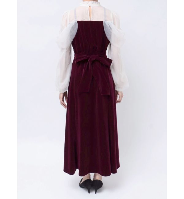 dazzlin「シアーベールセミフレアワンピース」|ドレス|