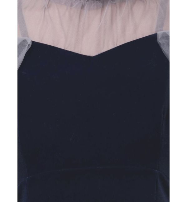 dazzlin「シアーベールセミフレアワンピース」|ドレス|