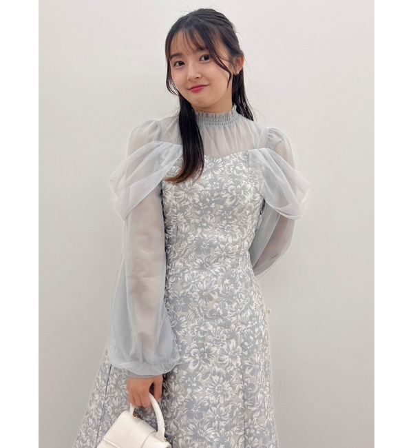 dazzlin「シアーベールセミフレアワンピース」|ドレス|