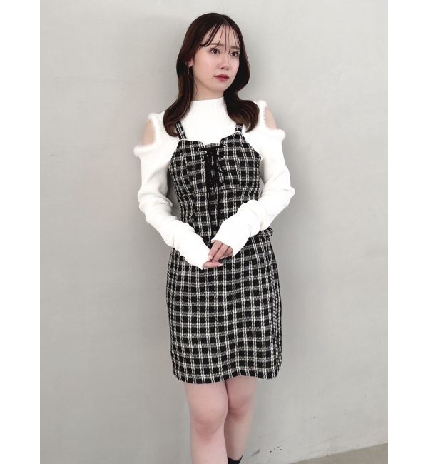 dazzlin「レースアップビスチェミニワンピース」|ワンピース|