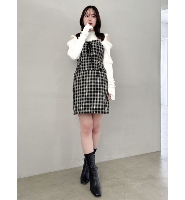 dazzlin「レースアップビスチェミニワンピース」|ワンピース|