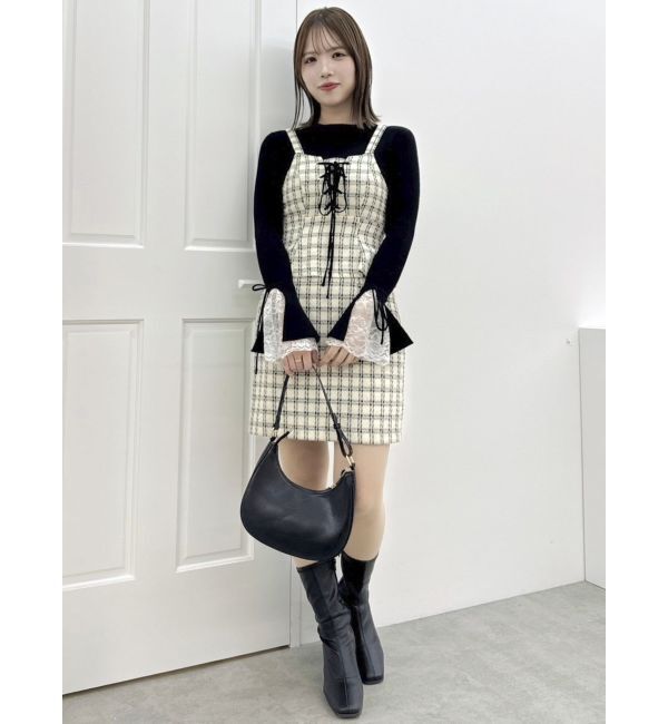 dazzlin「レースアップビスチェミニワンピース」|ワンピース|