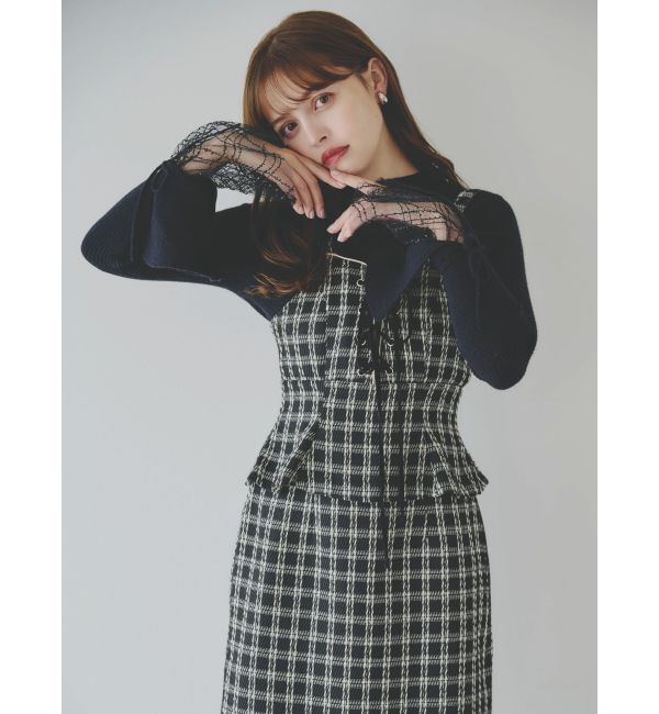 dazzlin「レースアップビスチェミニワンピース」|ワンピース|