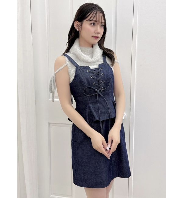 dazzlin「レースアップビスチェミニワンピース」|ワンピース|