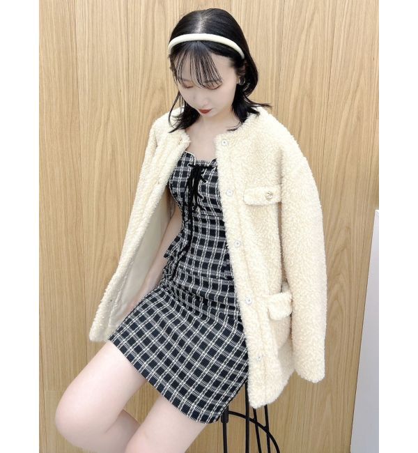 dazzlin「レースアップビスチェミニワンピース」|ワンピース|