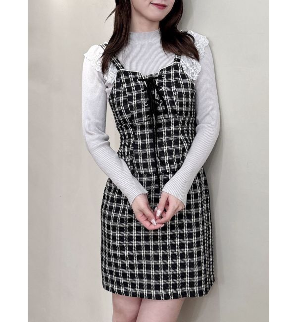 dazzlin「レースアップビスチェミニワンピース」|ワンピース|