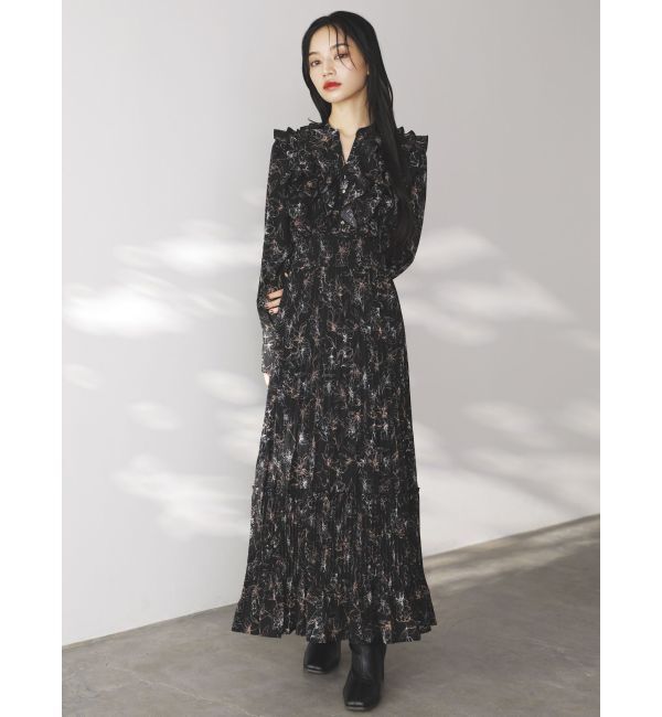 dazzlin「フラワープリーツワンピース」|ワンピース|