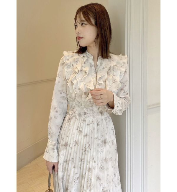 dazzlin「フラワープリーツワンピース」|ワンピース|