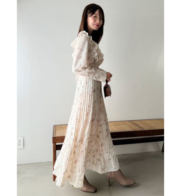 dazzlin「フラワープリーツワンピース」|ワンピース|