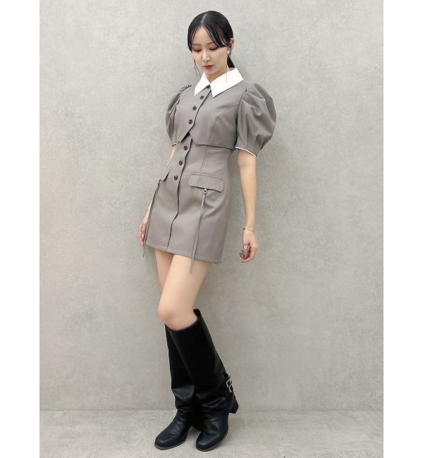 dazzlin「ジャケットライクレイヤードミニワンピース」|ワンピース|