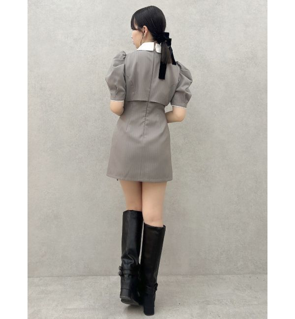 dazzlin「ジャケットライクレイヤードミニワンピース」|ワンピース|