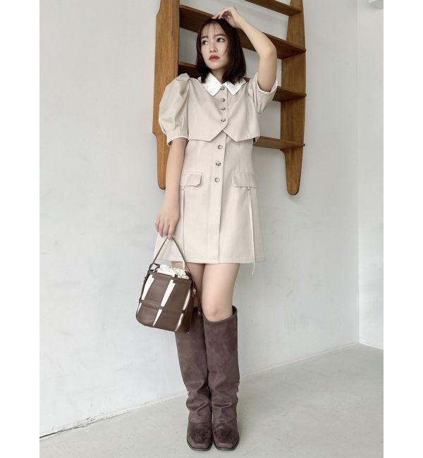 dazzlin「ジャケットライクレイヤードミニワンピース」|ワンピース|