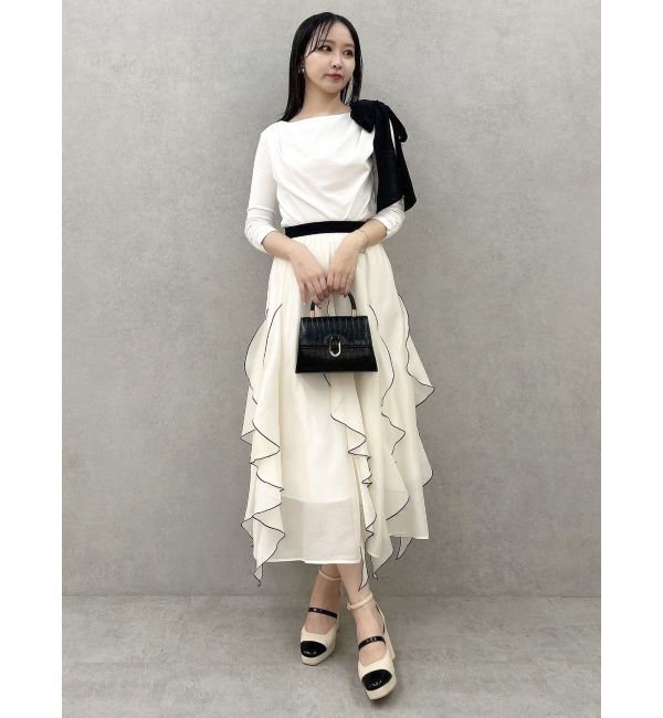 dazzlin「ネックドレープカットトップス」|Tシャツ・カットソー|