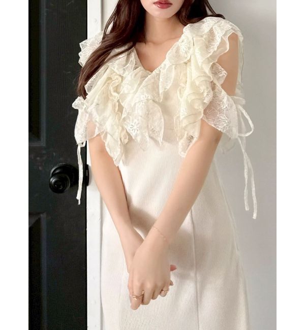 dazzlin「ラッフルリブワンピース」|ワンピース|