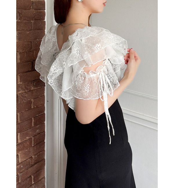 dazzlin「ラッフルリブワンピース」|ワンピース|ブラック