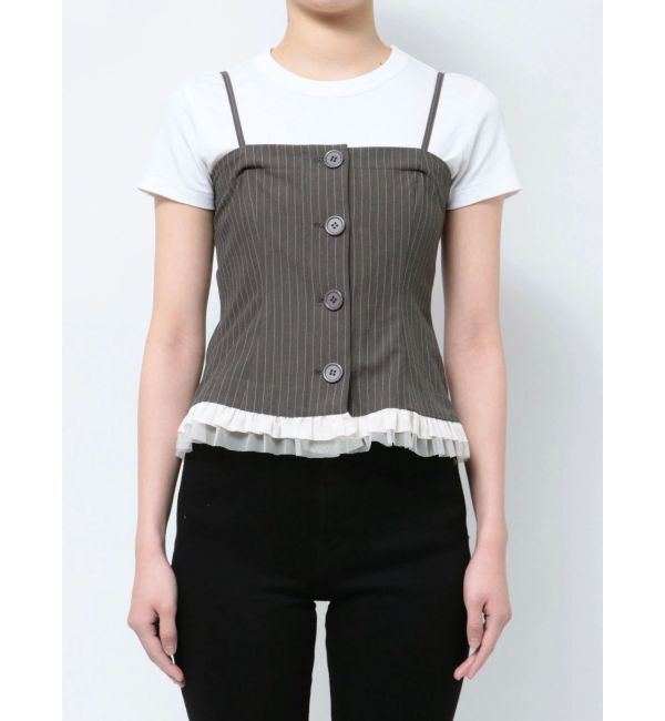 dazzlin「フリルビスチェ」|シャツ・ブラウス|