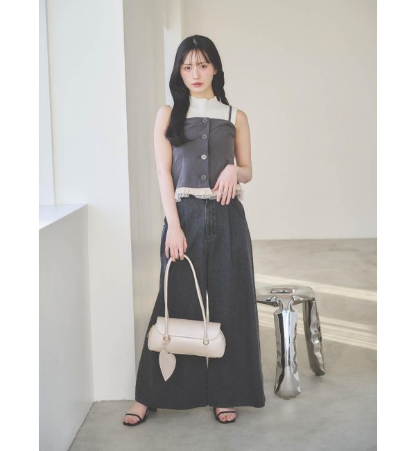 dazzlin「フリルビスチェ」|シャツ・ブラウス|チャコールグレー