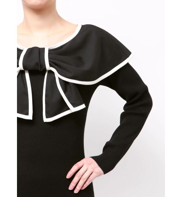 dazzlin「パイピングリボンニットワンピース」|ワンピース|