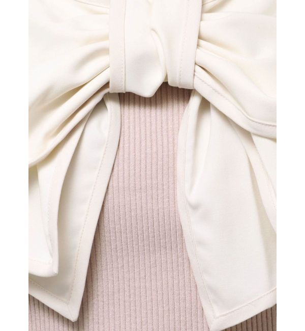 dazzlin「パイピングリボンニットワンピース」|ワンピース|