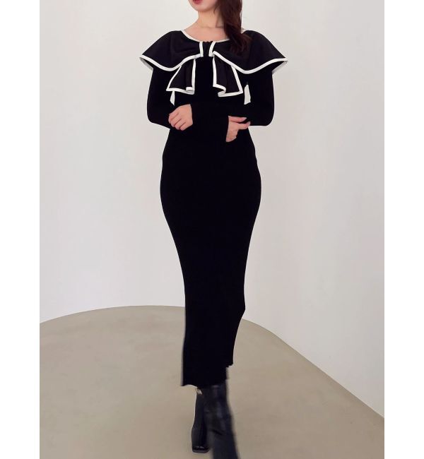 dazzlin「パイピングリボンニットワンピース」|ワンピース|