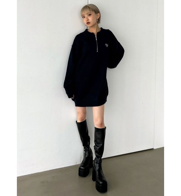 EMODA「ハーフジップオーバーミニワンピース」|ワンピース|