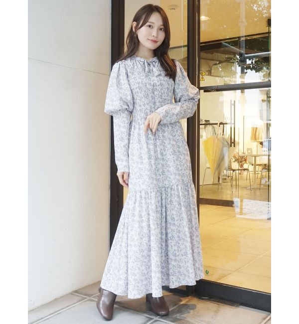 MERCURYDUO「2WAYリボンプリントシャーリングワンピース」|ワンピース|