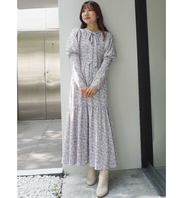 MERCURYDUO「2WAYリボンプリントシャーリングワンピース」|ワンピース|