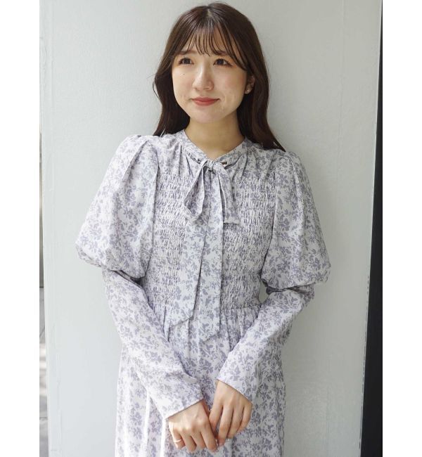 MERCURYDUO「2WAYリボンプリントシャーリングワンピース」|ワンピース|