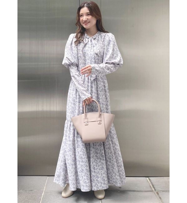 MERCURYDUO「2WAYリボンプリントシャーリングワンピース」|ワンピース|