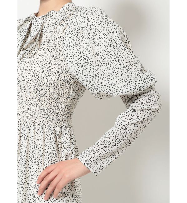 MERCURYDUO「2WAYリボンプリントシャーリングワンピース」|ワンピース|