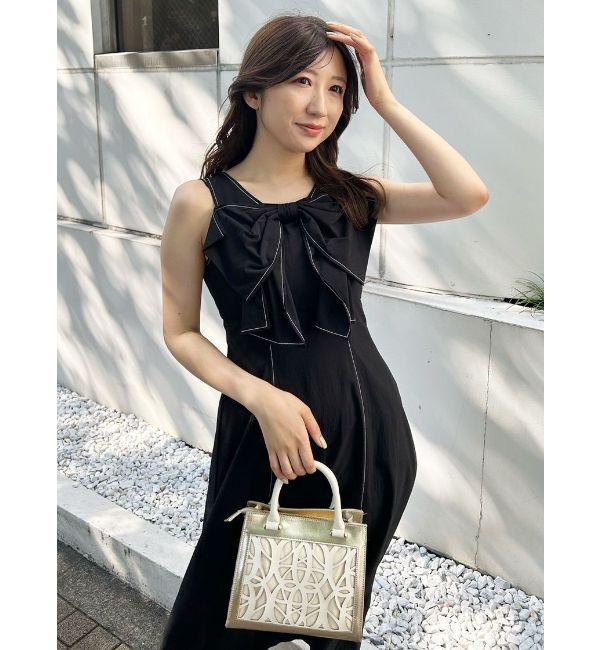 MERCURYDUO「ビックリボンタイプライターワンピース」|ワンピース|