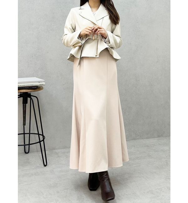 MERCURYDUO「ペプラムライダースジャケット」|ライダースジャケット|