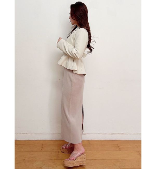 MERCURYDUO「ペプラムライダースジャケット」|ライダースジャケット|